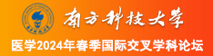 鸡巴插入骚逼视频南方科技大学医学2024年春季国际交叉学科论坛